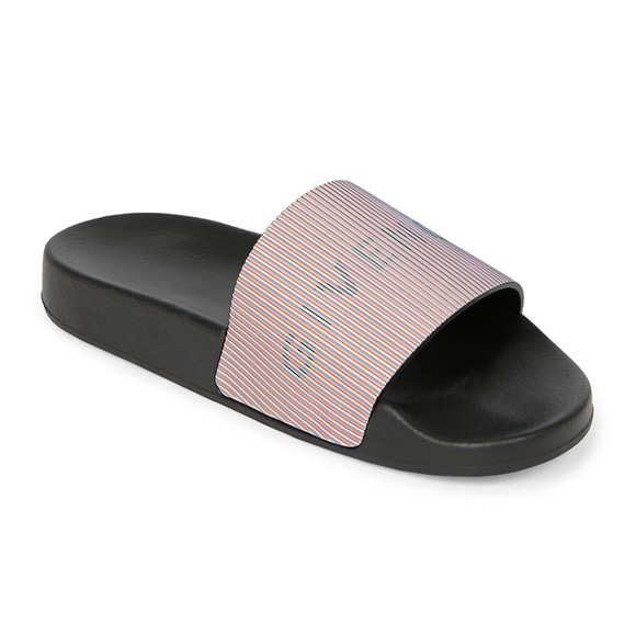 Givenchy Paris Black Pink Metallic Logo Slide On Pool Sandal Flip Flop Flat 36 - Picture 2 of 10